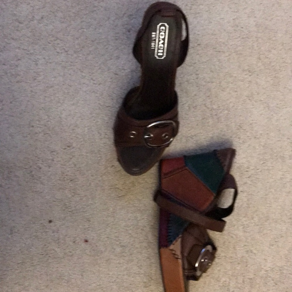 Coach wedges leather 9